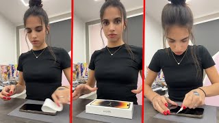 ASMR NEWMARTINA UNBOXING IPHONE [upl. by Ahsennod]