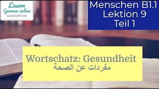 German course B11 Menschen Lektion 9 Teil 1Wortschatz Gesundheit [upl. by Leik]