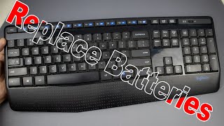 How to Change Batteries in Logitech Wireless Keyboard [upl. by Einalam]