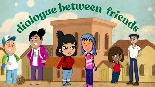 Dialogue between friends │Discuss about a English test in school conversation between friends [upl. by Bedelia]