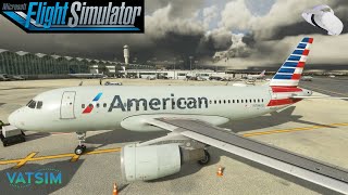 MSFS LVFR A319  Horizon Sim MOD in VR  VATSIM  DCABOSDCA [upl. by Eterg]