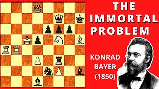 HOW TO CHECKMATE WITH A PAWN   THE IMMORTAL CHESS PROBLEM  KONRAD BAYER 1850s [upl. by Arihk]