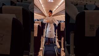 IndiGo Air Hostess Dances to Manike Mage Hithe on Empty Flight [upl. by Garald]