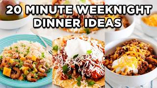 20 Minute Weeknight Dinner Ideas  Easy Family Dinner Recipes by MOMables [upl. by Kiernan253]