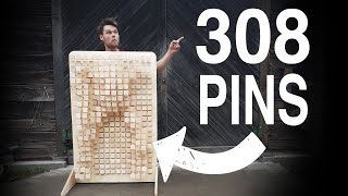 Making a Human Size Pin Art Wall Out Of Old Plywood Pallets  ARIBABOX [upl. by Neisa]