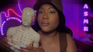 ASMR For Anxiety Breathing Exercises Scratching and Tapping With Acupuncture Doll [upl. by Nimaj936]