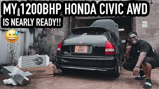 MY 1200BHP HONDA CIVIC AWD CONVERSION IS 99 READY 😅😄 [upl. by Juliana]