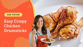 Easy Crispy Air Fryer Chicken Drumsticks [upl. by Hellene]