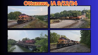 Ottumwa IA Trains 91224 [upl. by Layol143]