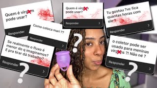 TUDO SOBRE COLETOR MENSTRUAL MINHA EXPERIÊNCIA  DÚVIDAS [upl. by Hedda]