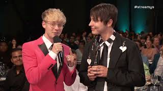 Sam and Colby Accept Unscripted Series  2023 Streamy Awards [upl. by Arun729]