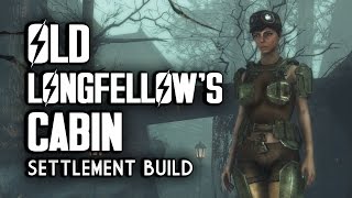 Old Longfellows Cabin Efficiency Settlement Build  Fallout 4 Far Harbor [upl. by Airbmac]