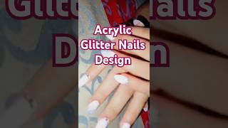 Acrylic Nail  Acrylic Glitter ombre art shortsfeed nails [upl. by Eizzil]