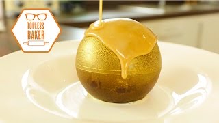 Gold Chocolate Melting Ball  Topless Baker [upl. by Atirres]