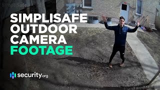 SimpliSafe Outdoor Camera  Sample Recordings [upl. by Yehudi]