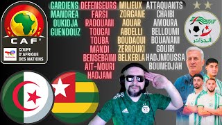 🚨QCAN 2025  MA LISTE DES 24 JOUEURS  ALGERIE  TOGO FOOTBALL [upl. by Hemphill]