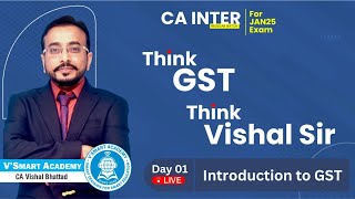 Demo Lec 01 Introduction to GST  CA Inter GST  ICAI New Pattern Regular Batch  CA Vishal Bhattad [upl. by Anaeli]