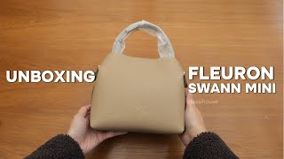 Unboxing Fleuron Swann Mini Bag  Sable [upl. by Ardnoyek]