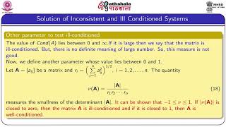 M22 Solution of Inconsistent and Ill Conditioned Systems [upl. by Aiynat]