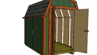 6x8 Barn Plans Gambrel Shed Plans Small Barn Plans [upl. by Queen]