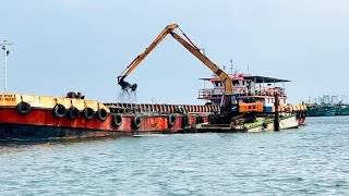 🚜JCB water working  jcb in sea 🌊  jcb jcbvibois [upl. by Akino201]