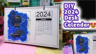 DIY 2024 Desk Calendar 🤩 How to make Calendar at home craftersworld 2024 2024calendar diycraft [upl. by Bander]