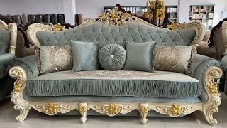 new sofa  design wooden chinioti  luxury sofa design [upl. by Erdna]