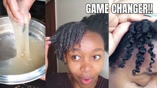 I Tried Flaxseed Gel on my 4C Natural Hair 😱 Game Changer [upl. by Eesac]