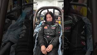 Angelle Sampey getting fitted for her TOP FUEL car [upl. by De]