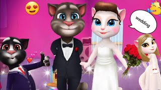 Wedding day Tom amp Angela 🥰👰🏻‍♀️🤵🏻‍♂️My talking Angela 2 [upl. by Acirtap]