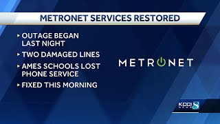 Metronet internet phone services restored after outage [upl. by Terrel]