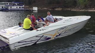 Baja Boat Outlaw 33 SST on Lake Cumberland Speed Cigarette Offshore [upl. by Brost838]