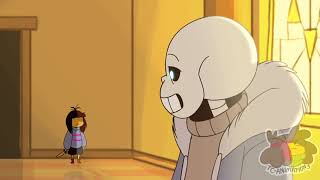 Undertale Animation Frisk vs Sans Official pure sfx [upl. by Xxam]