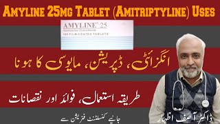 amitriptylinetablet Amyline Tablet 25 mg Uses In Urdu  Amyline Tablet Side Effects In UrduHindi [upl. by Enirok]