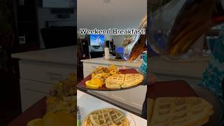 Waffles with eggs and chorizo homemade [upl. by Suolhcin376]