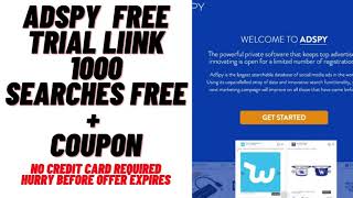 Adspy Free Trial Coupon Link 1000 SEARCHES FREE 200 Working Coupon Codeshorts [upl. by Aken]