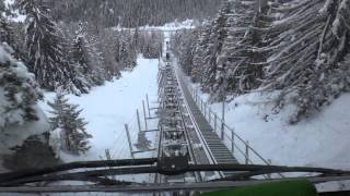 Riding the FracheyAlpe Ciacerio Funicular Champoluc [upl. by Barlow]