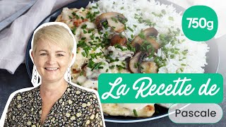 Recette des escalopes de poulet à la crème et champignons  750g [upl. by Beuthel]