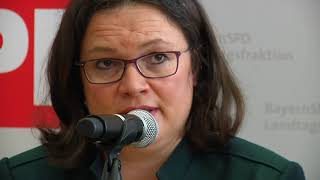 Wahlkampfdämpfer  SPDVorsitzende Nahles verstimmt mit Regierungskompromiss im Fall Maaßen die ba [upl. by Norit]