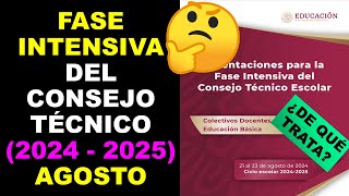 Soy Docente FASE INTENSIVA DEL CONSEJO TÉCNICO 2024  2025 AGOSTO [upl. by Brubaker]