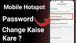 Mobile Hotspot Password Change Kaise Kare  How To Change Hotspot Password  Hotspot Password Change [upl. by Hagi271]