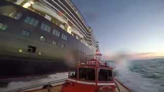 Pilot Transfer aboard the Endeavour to the cruise ship Oosterdam [upl. by Kciregor]