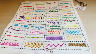 ¡Wow 💯🤩41 PUNTADAS DE BORDADO A MANO PARA TU MUESTRARIO FACIL Y RAPIDO  EMBROIDERY STITCHES [upl. by Clevie]