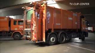 Inside View Müllfahrzeuge Müllabfuhr  German Garbage Truck driving [upl. by Wivinah]