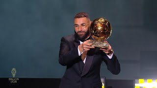 Karim Benzema wins Ballon dOr 2022  FULL SCENE [upl. by Walcott]