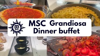 MSC Grandiosa dinner buffet [upl. by Ardnac576]