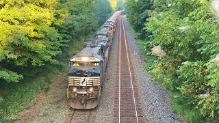 Norfolk Southern Eastbound Manifest Train Otis Indiana [upl. by Anaujit912]