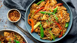 Super easy stir fry ready in under 30 mins  Easy Chicken Lo Mein the family will LOVE it [upl. by Ecyal]