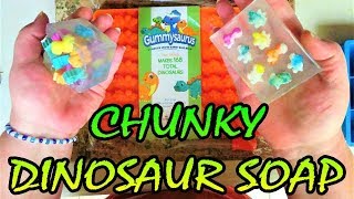 HOW TO MAKE CHUNKY DINOSAUR SOAP [upl. by Aggie586]