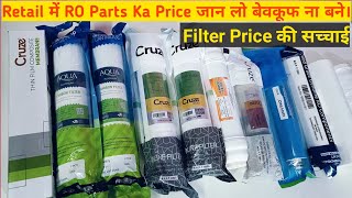 RO Spare Parts Price List  RO Filter का Price जान लो लूटने से बचे [upl. by Oirottiv404]